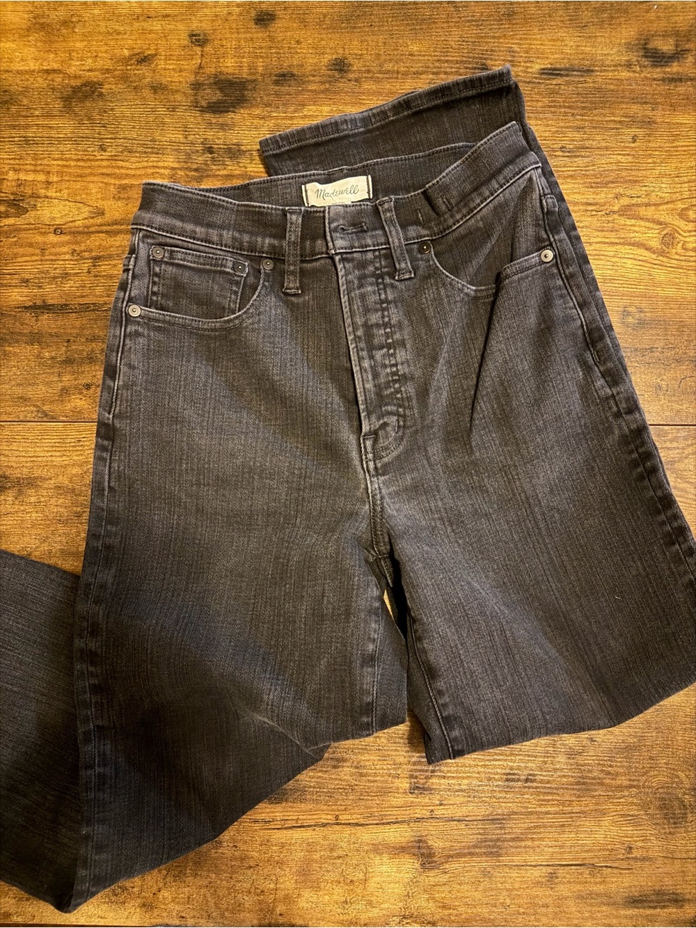Madewell Women's Charcoal Black Relaxed Jeans